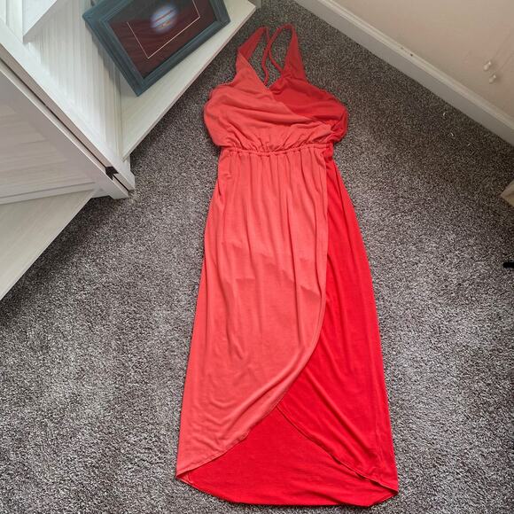 Mossimo Pink and red wrap midi dress - Picture 7 of 11